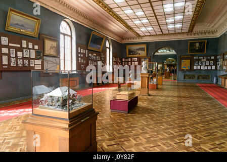 Gori, Géorgie - 28 septembre 2016 : Musée de Joseph Staline à Gori. Dans la ville où Staline était né. Hall d'abord parler de Staline Banque D'Images