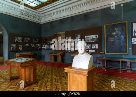 Gori, Géorgie - 28 septembre 2016 : Musée de Joseph Staline à Gori. Dans la ville où Staline était né. Hall d'abord parler de Staline Banque D'Images