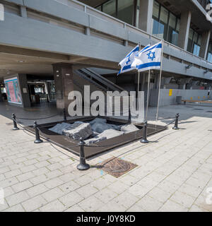 Itzhak Rabin sur la place Kikar Rabin, Tel Aviv, Israël Banque D'Images