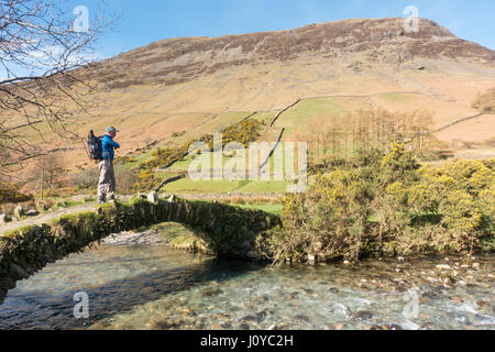 Le pont à cheval, Wasdale dans le Lake District Banque D'Images