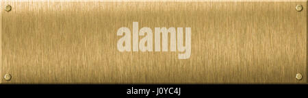 Plaque de métal ou plaque en laiton 3d illustration Banque D'Images