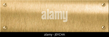 La plaque métallique en laiton 3d illustration Banque D'Images