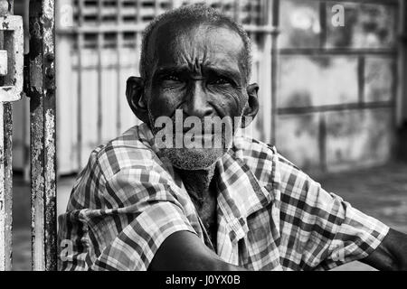 Portrait d'un homme de Cuba à Trinidad, Cuba Banque D'Images