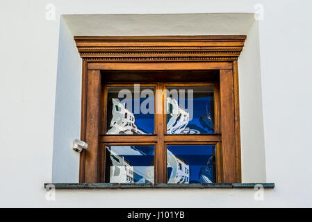 Réflexions dans une maison typique de l''Engadine à St-moritz - 2 Banque D'Images