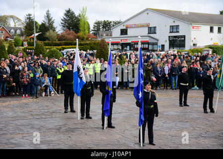 Plus Carrok, comté de Tyrone. Apr 16, 2017. Un républicain de Pâques 1916 défilé de commémoration et de rallye, comté de Tyrone. Credit : Mark Winter/Alamy Live News Banque D'Images