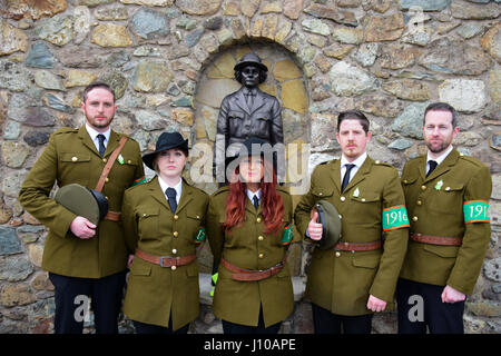 Plus Carrok, comté de Tyrone. Apr 16, 2017. Un républicain de Pâques 1916 défilé de commémoration et de rallye, comté de Tyrone. Credit : Mark Winter/Alamy Live News Banque D'Images