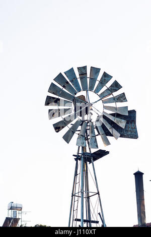 Close-up of a windmil et ciel bleu Banque D'Images