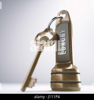 3D illustration. Hôtel de luxe sur la touche la table et fond blanc. Banque D'Images