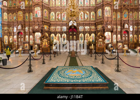 Nizhny Novgorod, Russie - 03 novembre. 2015. L'intérieur de cathédrale Alexandre Nevsky St..19e siècle Banque D'Images