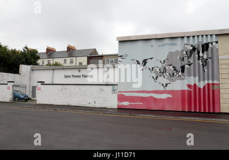 Le Dylan Thomas Theatre à Swansea, West Glamorgan, Pays de Galles. Banque D'Images