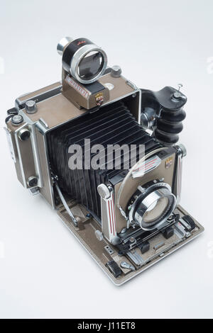 1960 SUPER TECHNIKA LINHOF HISTORIQUE IV GAMME GRAND FORMAT FINDER VIEW CAMERA FILM (©1956 LINHOF GMBH) Banque D'Images