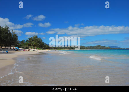 Haleiwa Town & Beach Park, Oahu, Hawaii Banque D'Images