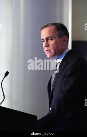 Mark Carney, gouverneur de la Banque d'Angleterre, parlant d'Édimbourg sur la banque et la monnaie implications de l'indépendance écossaise Banque D'Images