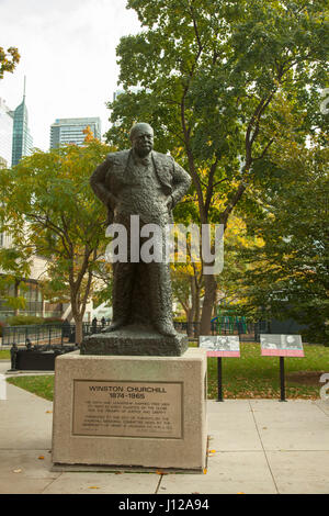 Toronto, Canada - 01 NOVEMBRE 2016 : Toronto, le buste de sir Winston Churchill Banque D'Images