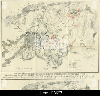 Image prise à partir de la page 483 de "La lutte pour Santiago : l'histoire du soldat dans la campagne cubaine de Tampa à l'abandon ... Avec cartes et illustrations' Banque D'Images