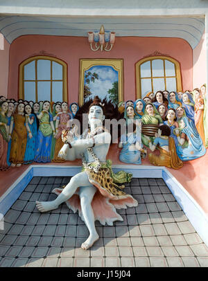 Seigneur Shiva danse peinture sur mur, Mathura, Uttar Pradesh, Inde, Asie Banque D'Images