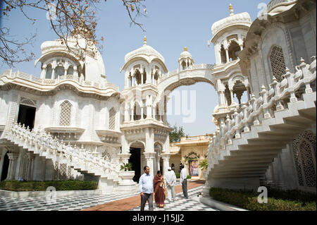 Temple ISKCON Angrej mandir vrindavan, Uttar Pradesh, Inde, Asie Banque D'Images