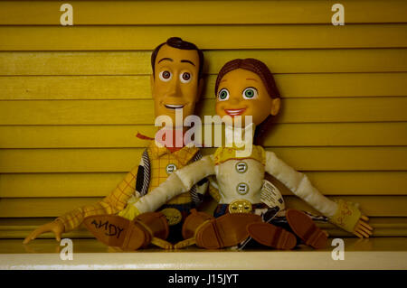 Woody et Jessie action figures Banque D'Images