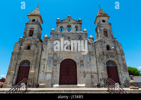 Façade de l'Église Guadalupe (Iglesia de Guadalupe) dans la région de Granada, Nicaragua, Amérique Centrale Banque D'Images