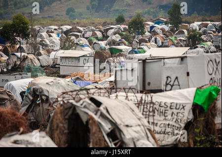 Un camp de personnes déplacées (IDP) près de Goma, est de la République démocratique du Congo Banque D'Images