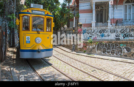 Tramway de Santa Teresa, à Rio de Janeiro Banque D'Images