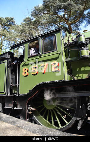 LNER B12 - 8572 locomotive à vapeur sur le chemin North Norfolk Banque D'Images