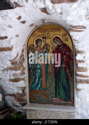 Pantagia à mosaïque, Monastère de Palaiokastritsa, Corfou, Grèce Banque D'Images