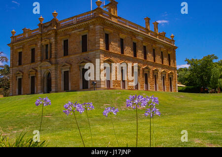 Martindale Hall est un bâtiment historique classé près de Mintaro dans les régions rurales de l'Australie du Sud Banque D'Images