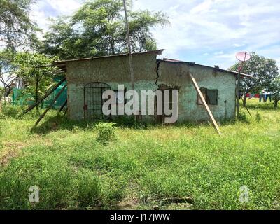 Résidentiel maison bâtiment rustique adobe au Pérou Banque D'Images