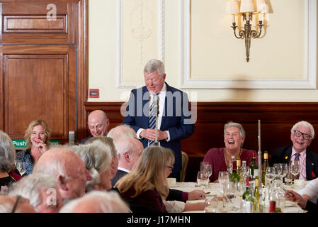 Alan Johnson, député travailliste, ancien coque déjeuner littéraire 11-04-17, Banque D'Images