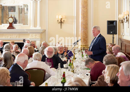 Alan Johnson, député travailliste, ancien coque déjeuner littéraire 11-04-17, Banque D'Images