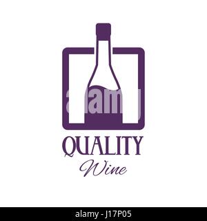 Bouteille de vin de qualité de l'affiche de l'image Illustration de Vecteur
