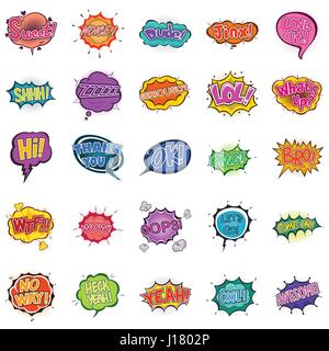 Un vecteur illustration d'expressions de la Bande Dessinée Bulles Illustration de Vecteur