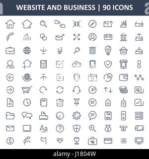 Un vecteur illustration de l'entreprise et des sites Web Icons Set Illustration de Vecteur