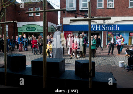 Lewes, dans le Sussex. Passion Play. Le samedi de Pâques. Banque D'Images