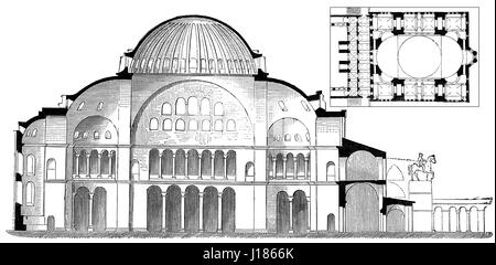 Sainte-sophie Sainte-sophie ou église, mosquée Hagia Sophia Museum, Istanbul, Turquie Banque D'Images