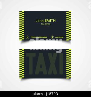 Modèle de carte de chauffeur de taxi, Vecteur, illustration Illustration de Vecteur