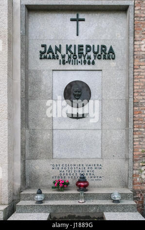 Tombe de Jan Kiepura, Stare Powązki - ancien cimetière de Powązki, Varsovie, Pologne Banque D'Images