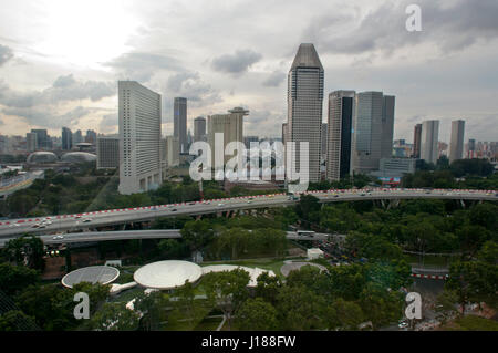 Singapore Flyer, vues de iniside ferries plus grande roue du monde Banque D'Images