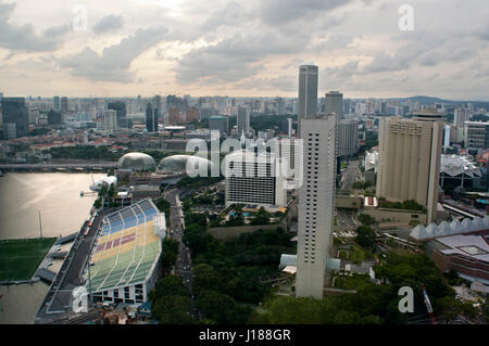 Singapore Flyer, vues de iniside ferries plus grande roue du monde Banque D'Images