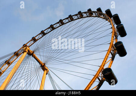 Singapore Flyer, vues de iniside ferries plus grande roue du monde Banque D'Images