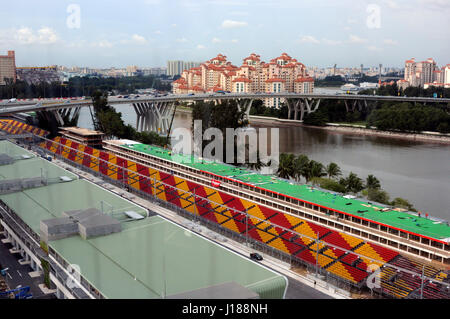 Singapore Flyer, vues de iniside Ferries plus grande roue du monde Banque D'Images