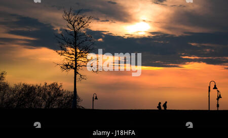 Lakewood Park Sunset Banque D'Images