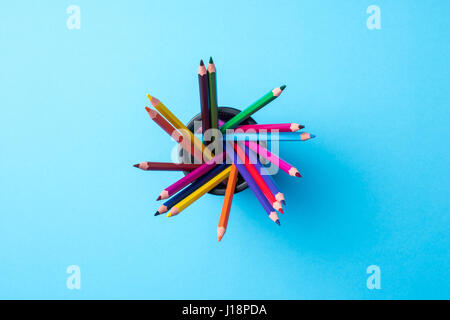 Bouquet de crayons de couleur Banque D'Images