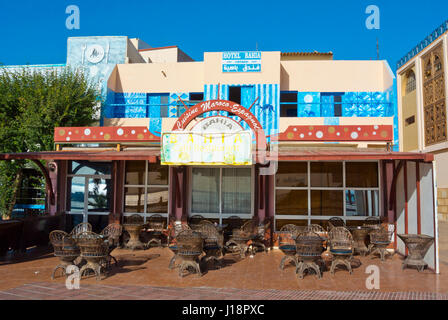 Restaurant de l'hôtel Bahia, Dakhla, Sahara occidental, administré par le Maroc, l'Afrique Banque D'Images