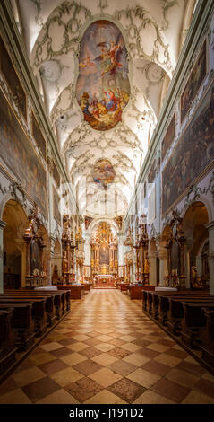 Intérieur de l'abbaye Saint Pierre, Salzbourg, Autriche Banque D'Images