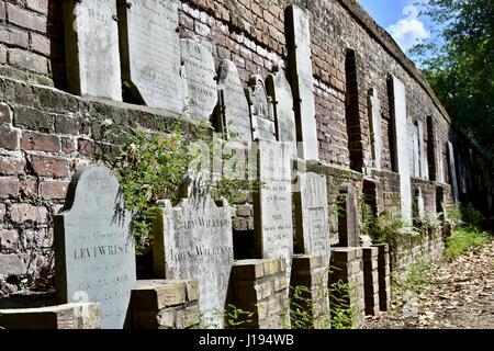 Cimetière du parc Colonial Historique Historique de Savannah en Géorgie Banque D'Images