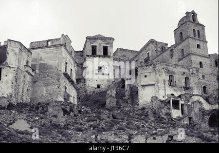 Bernalda ville fantôme, province de Matera, région Basilicate, en Italie méridionale Banque D'Images