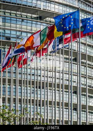 Bâtiment du Parlement européen Strasbourg Alsace France Banque D'Images