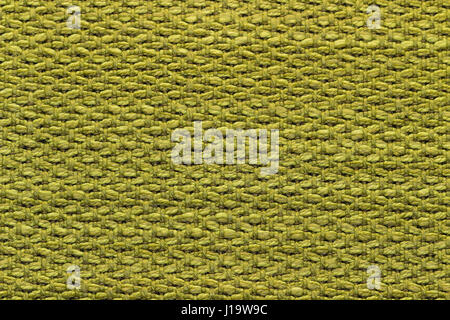 La texture en tissu toile rustique couleur moutarde et le motif tissé. Banque D'Images